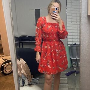 Sheer floral Dress‎ printed Speed Control size medium